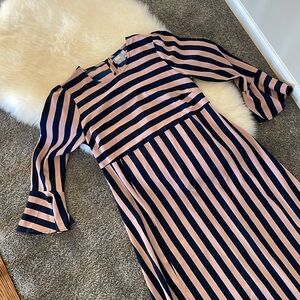 ASOS striped bell sleeve dress